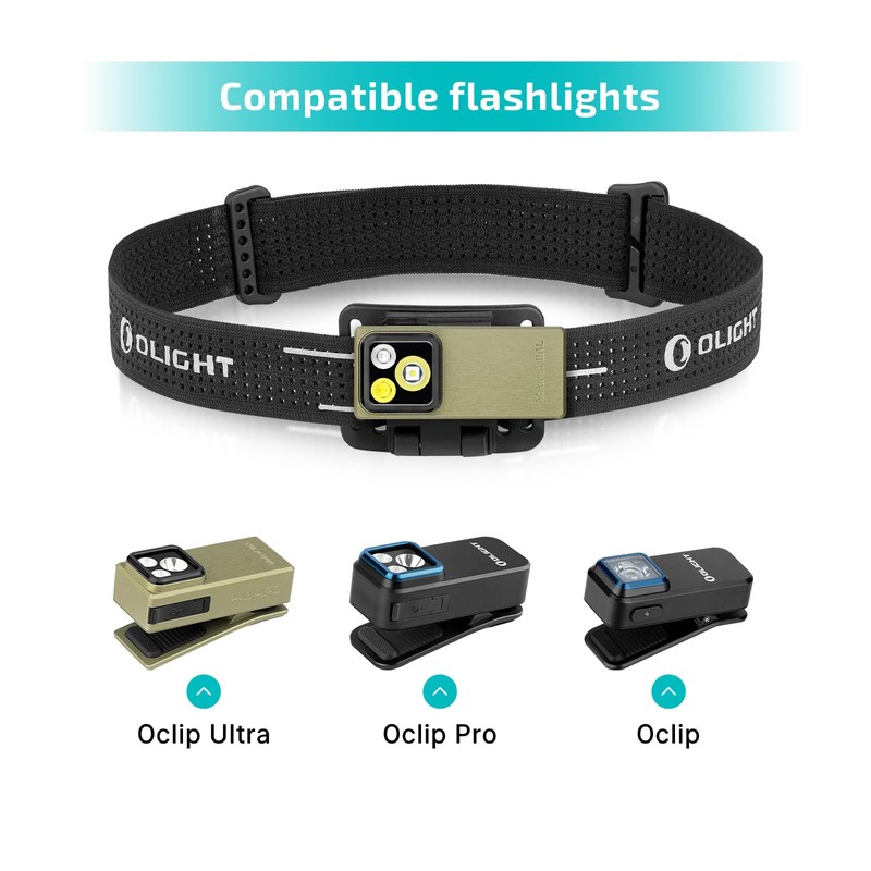 OLIGHT Oclip Series Headlamp Strap with 160 Degree Rotation, Compatible