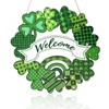 Türschild Kleeblatt zum St. Patrick's Day, Aus Holz Saisonale Willkommen