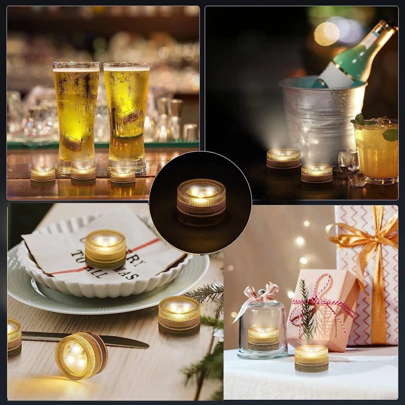 Mata Leon Mini Waterproof Battery LED TeaLight 20pcs 1.2" Battery