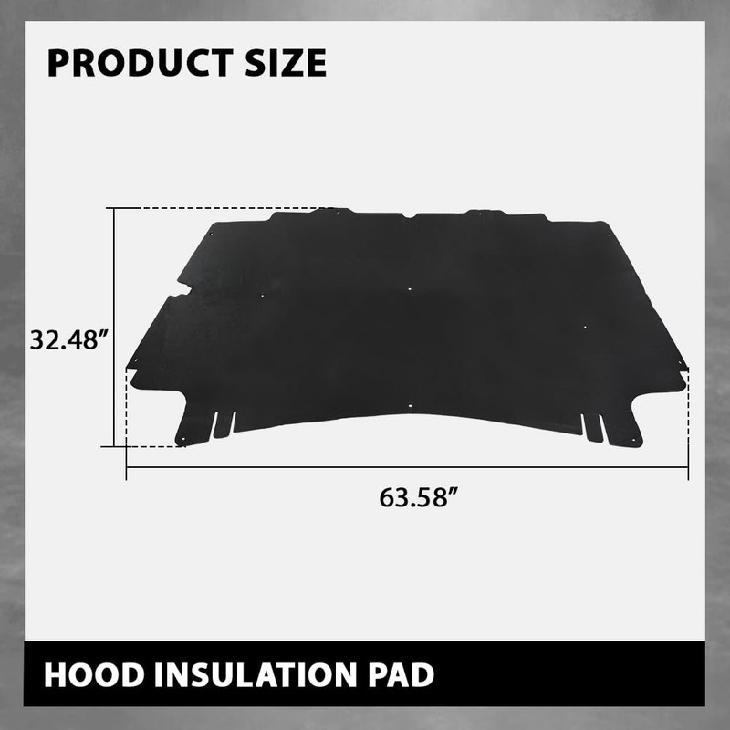 G-PLUS Hood Insulation Pad 1/2" Heat Blanket & Clips Compatible