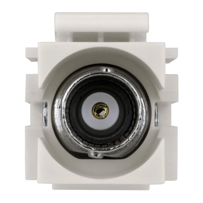 Construct Pro BNC-Female Keystone Jack-Pass Through (Light Almond)