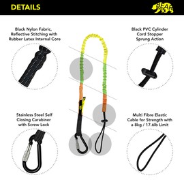 BearTOOLS Screw Lock Safety Lanyard, Multicolour | Max Load 8kg or 17.6lbs, Shock Absorbing | Tool Tether For Working At Height | Suitable for Construction, Scaffolding Work (4-pack)