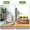 DRASTAR Mail Organizer Countertop, Mail Holder with 3 Slots, Mail