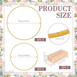 6 StüCk Dekoring Mit Fuß In Gold,Metallringe,Metallring Zum Basteln Mit Durchmesser Ca 15 Und 20cm,FüR DIY TraumfäNger,Hochzeitsdekorationen Und Basteleien,Wickeltechnik,Floristik,Hoops