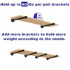 6 Pack Pipe Shelf Brackets 8 Inch, Industrial Iron Pipe