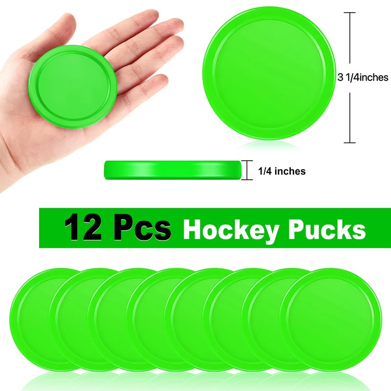 3 1/4 Inches Air Hockey Pucks 12 Pack Full Size