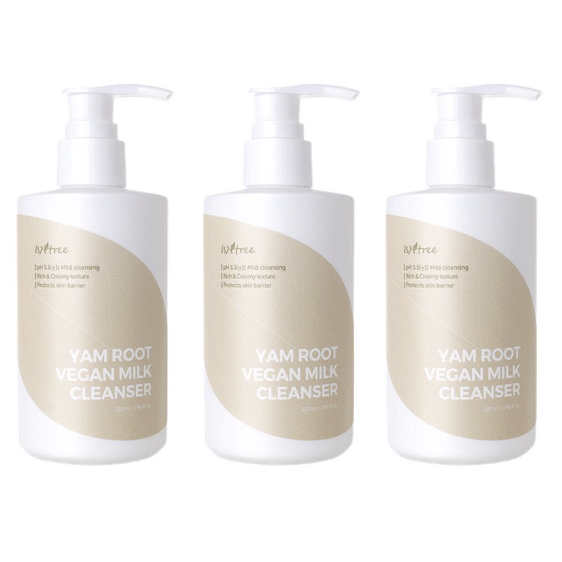 Isntree Yam Vegan Milk Cleanser 220ml 3pcs / 이즈앤트리 참마