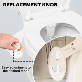 BANLIN 2 Pack Replacement Knob for Luxe Bidet Neo 120 & 185 Plastic Knob Replacement, Bidet Accessories Compatible with Luxe Bidet Neo Series (White)