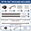 BRIOFOX Bronze Curtain Rods for Windows 72 to 144 Inch(6-12ft)