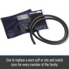 MABIS Sphygmomanometer Blood Pressure Replacement Cuff and Two-Tube Bladder, Infant