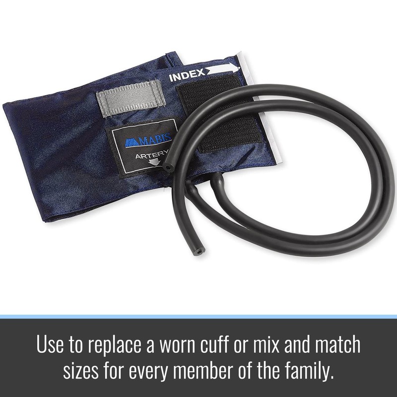 MABIS Sphygmomanometer Blood Pressure Replacement Cuff and Two-Tube Bladder, Infant