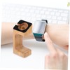 Mipcase 1Pc Bamboo Smart Watch Charging Stand Natural Grain Holder
