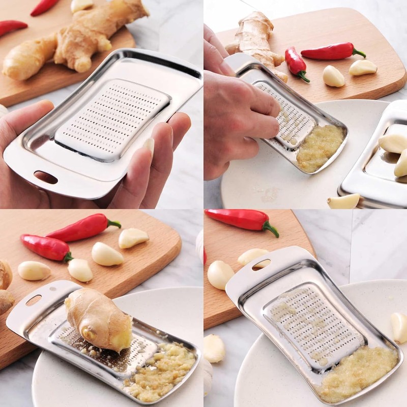CYSFETENA Thickened Stainless Steel Ginger Grater Tool, Anti-Scratch Micro Planer