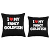Fancy Goldfish Items I Love My Fancy Goldfish Throw Pillow,