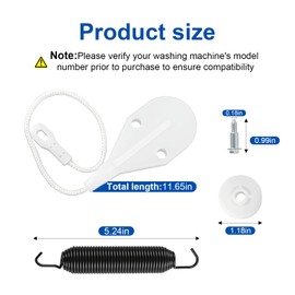 Dishwasher parts WD49X30778 Door Balance Cable and Spring Kit Compatible With GE Dishwashers Replacement WD01X22820, WD01X26109, WD01X28758, WD49X28839 Appliance Door Balance Service Kit