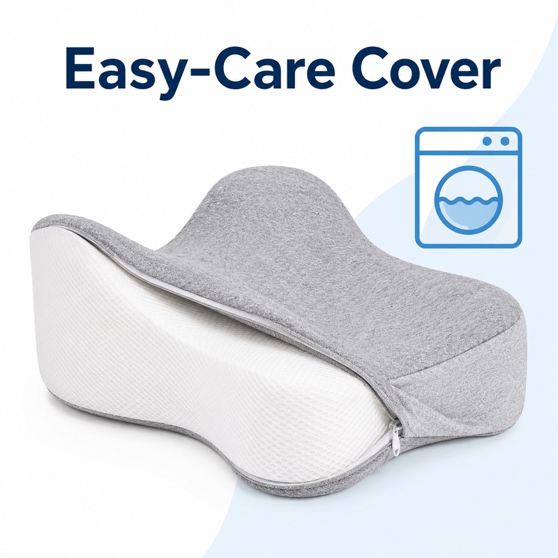 Knee Pillow for Side Sleepers - Large Memory Foam Leg