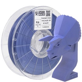 SpiderMaker 3D Matte PLA Filament - Matte Finish with Incredible Vibrant Colors - Compatible with Bambulabs AMS - 1.75 mm PLA, 700g, Dimensional Accuracy +/- 0.03mm (Steel Blue)