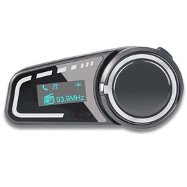 QSPORTPEAK Motorbike helmets bluetooth intercom,M2C full duplex Wireless motorcycle bluetooth headset for 2-6 Riders with LCD Screen,CVC+DSP Noise Cancellation Music Share IP67Waterproof,1 Pack