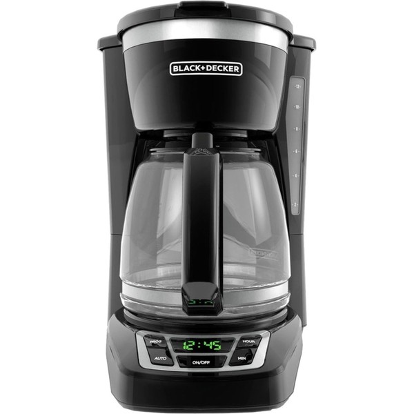 BLACK+DECKER BLACK+DECKER 12-Cup Digital Coffee Maker, Programmable, Washable Basket Filter,