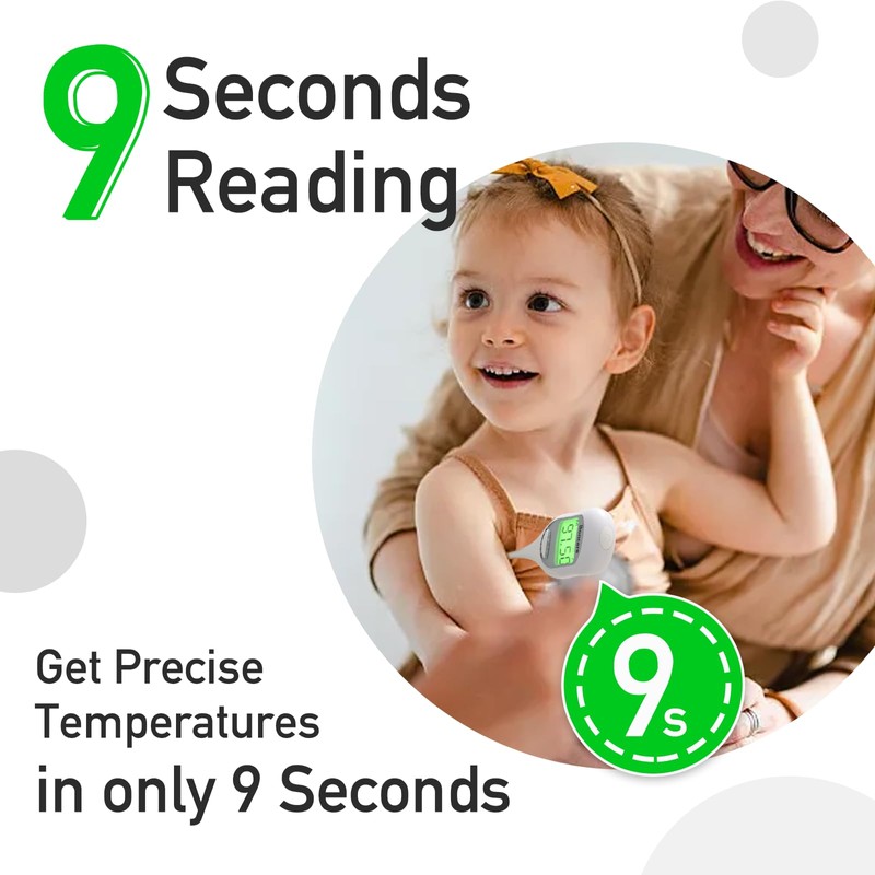 Boncare 9 Seconds Digital Basal Thermometer - Accurate Oral &