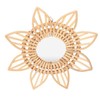 Rattan Innovative Art Decoration Makeup Mirror Retro Dressing Bathroom Wall