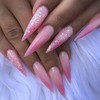 IQXGE Long Stiletto Acrylic Press on Nails Artificial Acrylic Nails
