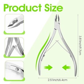Kipmurse 키프무라세 20팩 큐티클 트리머 스테인리스 스틸 니퍼 뾰족한 칼날 네일 커터 각질 제거기 페디큐어 매니큐어 도구 손톱용 더블 스프링 (실버) Kipmurse 20Pack Cuticle Trimmer Stainless Steel Nipper Sharp Blade Nail Cutter Dead Skin Remover Pedicure Manicure Tool Double Spring (Silver)