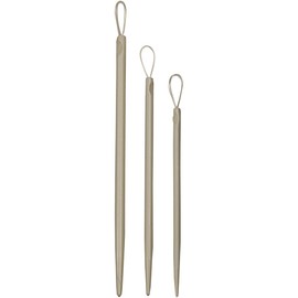 Aghi per filati di lana, di lunghezza 6+7+8,5 cm, 3 misure assortite, colore grigio