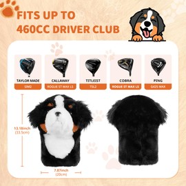 Craftsman Golf Bernese Mountain Dog Plush Animal Soft Driver Wood Cover Headcover