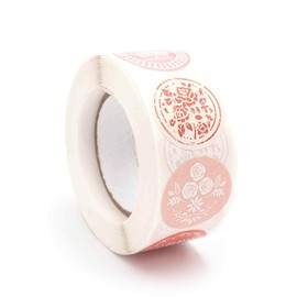 Roll of 500 Vintage Design Stickers with 8 Different Designs for Children Crafts Gifts