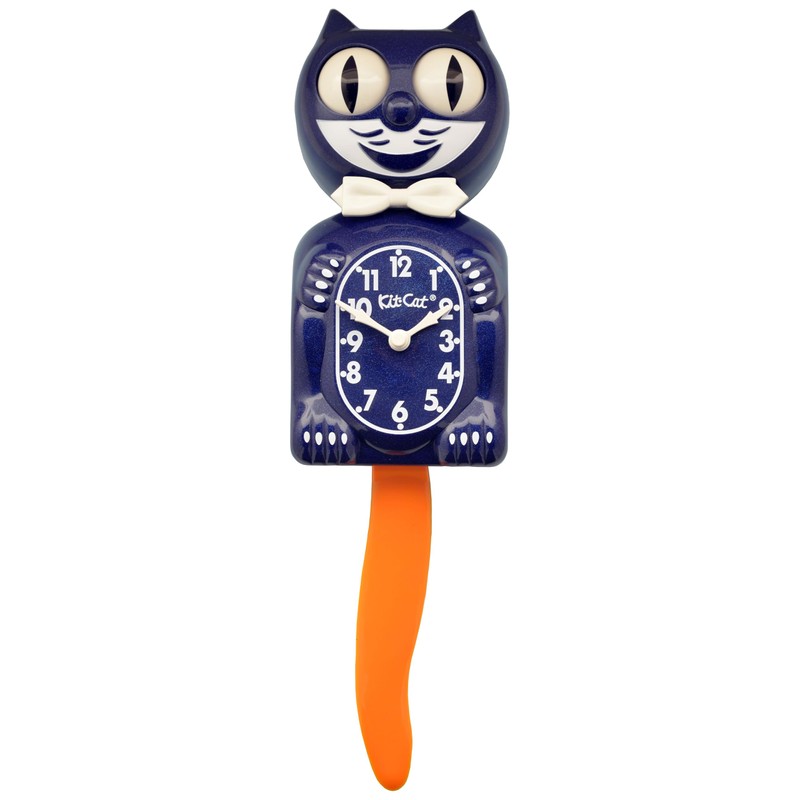 Kit Cat Klock Galaxy Blue White Bow Tie and Orange