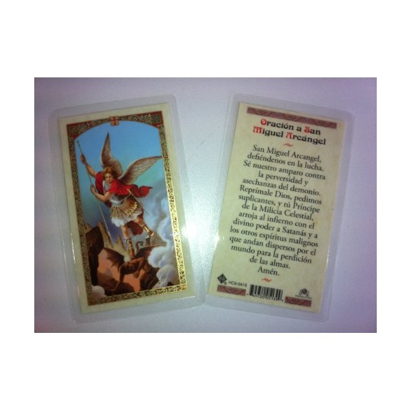 Holy Prayer Cards For The Prayer to Saint Michael the Archangel in Spanish