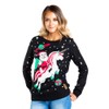 Tipsy Elves Women's Santa Unicorn Christmas Sweater Medium