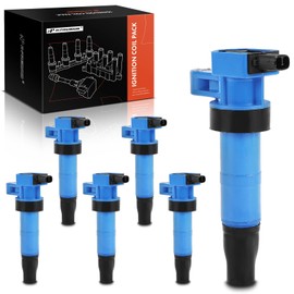 A-Premium (Blue) Engine Ignition Coil Pack Compatible with Hyundai Sonata, Santa Fe XL, Genesis, Genesis Coupe, Azera, Veracruz, Entourage & Kia Sorento, Sedona, Borrego, K900, Amanti, 6-PC Set