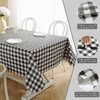 Buffalo Plaid Vinyl Tablecloth with Flannel Backing Rectangle 60 x