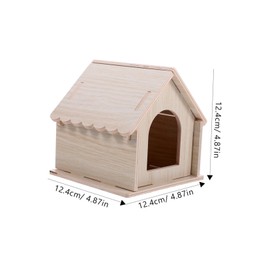 Totority Wear Resistant Wooden Hamster Hideout House Rat Cage Accessory for Small Pets Resting Playing Shelter Safe and Sturdy Wood Hideaway for Hamsters Guinea Pigs and Squirrels
