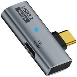 tunghey 2-in-1 Type C 3.2 OTG Splitter, USB C to USB Adapter with Type C 100W PD Fast Charging, Durable and Universal OTG Converter (1Pack)