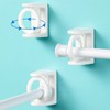 4Pcs Curtain Rod Holder with Swivel Ring Shower Rod Tension