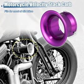 X AUTOHAUX 50mm 1.97" Velocity Stack Motorcycle Carburetor Air Filters Carb Funnel Trumpet Air Cleaner Intake Wind Horn Cup for Honda for Yamaha for Kawasaki ATV Quad Aluminum Alloy Purple