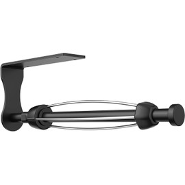 SetSail Soporte para Toallas de Papel de una Sola Mano para Debajo del gabinete con Amortiguador Ajustable, Soporte de Pared para Cocina, baño, calcomanía o Tornillo, Color Negro