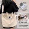 Umetoo Girls Cute Embroidered Bear Shoulder Bag 2-Way Canvas Tote