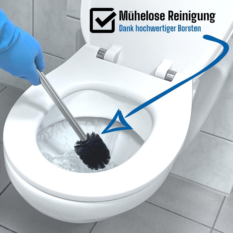 Daloual - 10 x Replacement Toilet Brush Head Black Diameter