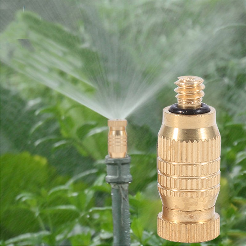 10Pcs Threaded Brass Fog Mist Nozzles Misting Fogging Spray Sprinkler