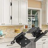 Bestgle 10 Pcs Overlay Door Cupboard Hinges, Metal Semi-Concealed Cupboard