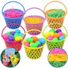 JOYIN 6 Pieces 8" Easter Egg Baskets with Handle and