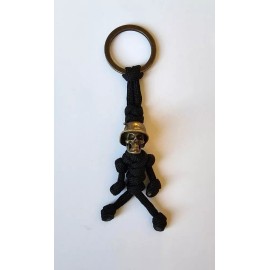 HEAD Skull Head Helmet Military Keychain Black 550 Paracord Motorcycle-Car
