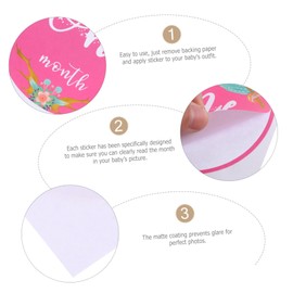 LABRIMP Milestone Stickers for Newborns Lovely Pattern Photo Props for Boys and Monthly Growth Commemoration for First Year for Photography and Scrapbooking Keepsake