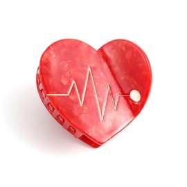 Red Heart Claw Clips,Small Heart Shape Hair Clips Heart Hair Claw Clips Heart Shape Hair Jaw Clips,Acetate Hair Clips for Women 1PC