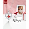 Mkhhy S925 Heart Necklace for Women Birthstone Jewelry for Wife