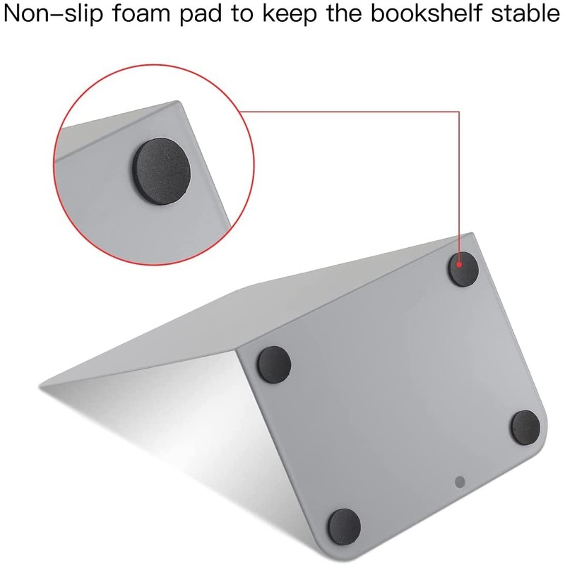 MSDADA Metal Bookends, CD Book Stand for Children, Decorative Bookend